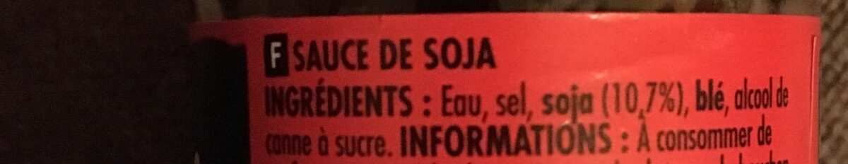 Sauce de soja - Ingrédients