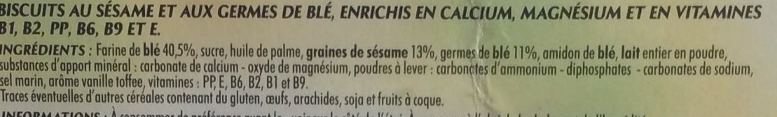 Biscuits sésame - Ingredients - fr