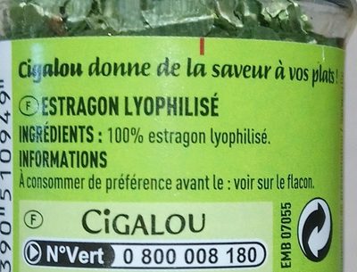 Estragon Lyophilisé - Ingrédients