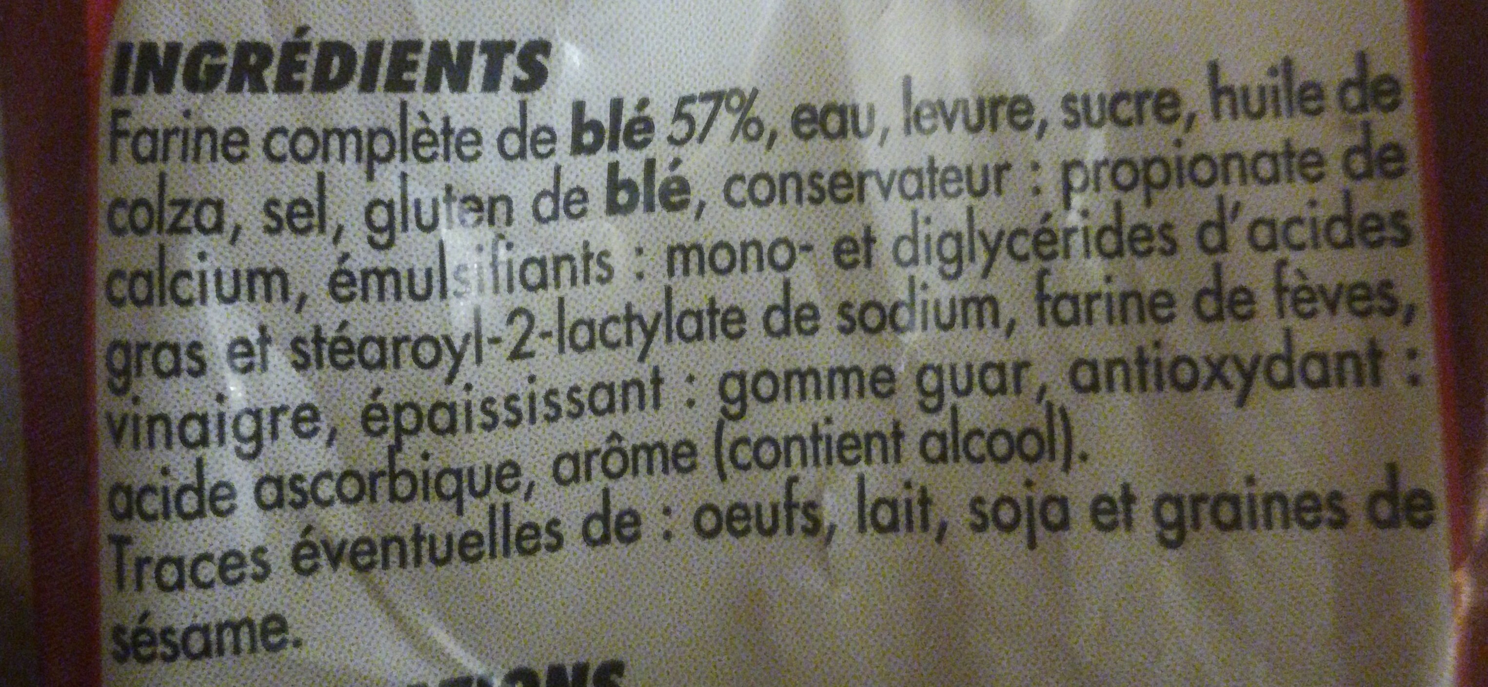 Pain sandwich complet - Ingredients - fr