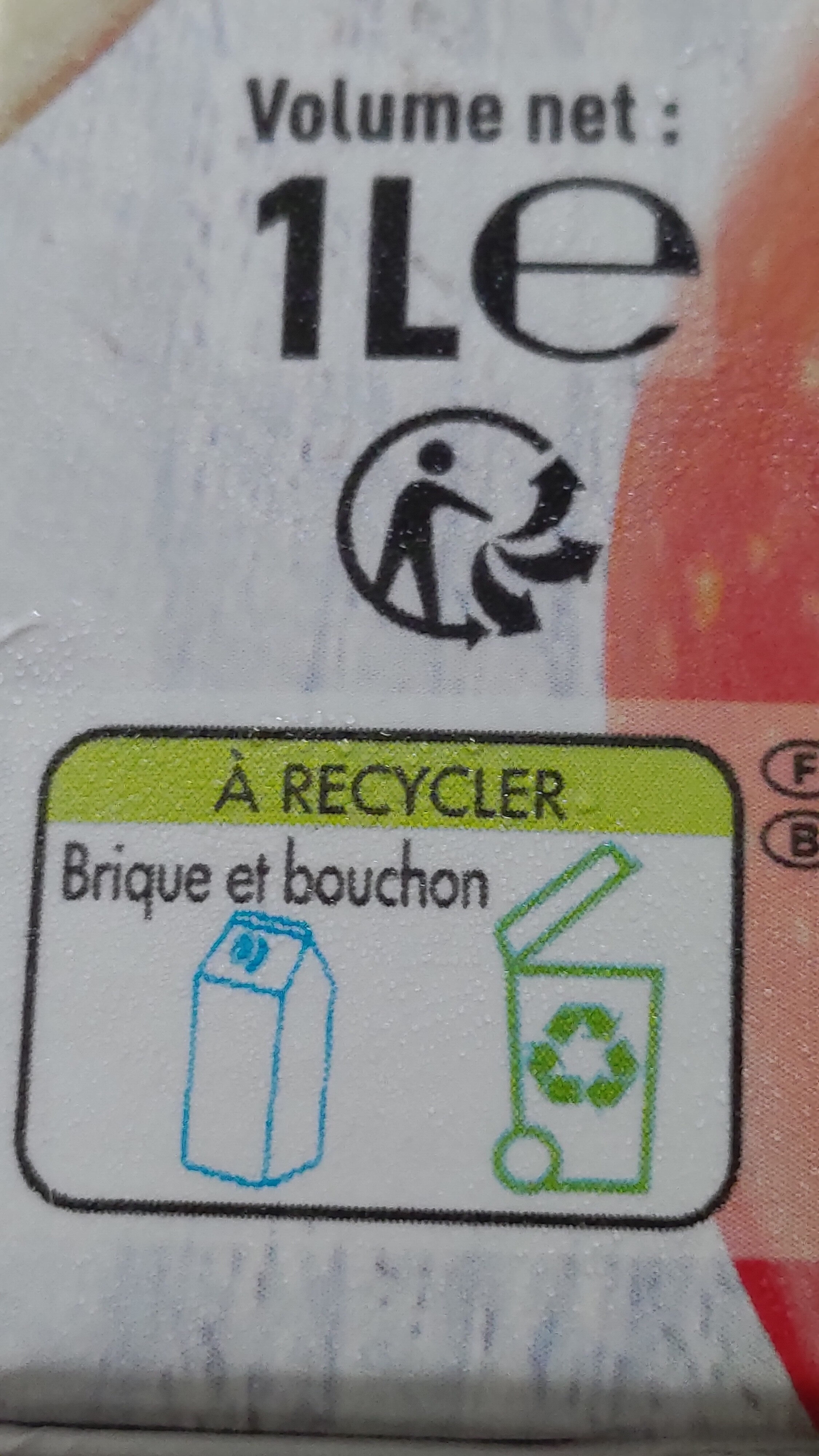 Jus de pomme à base de concentré - Recycling instructions and/or packaging information - fr