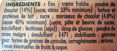Crème glacée chocolat Adélie - Ingredienser - fr