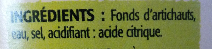 Fonds d'artichauts - Ingredients - fr