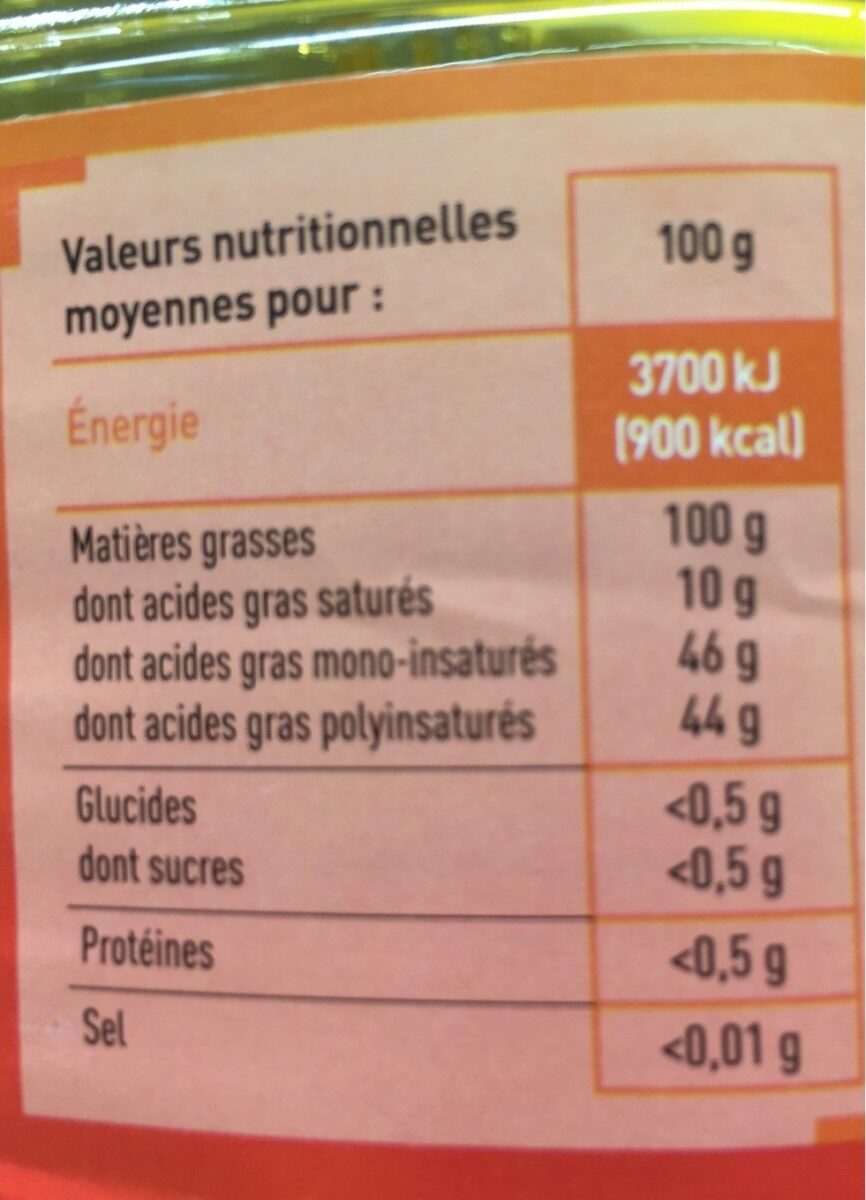 Huile De Friture - Nutrition facts - fr