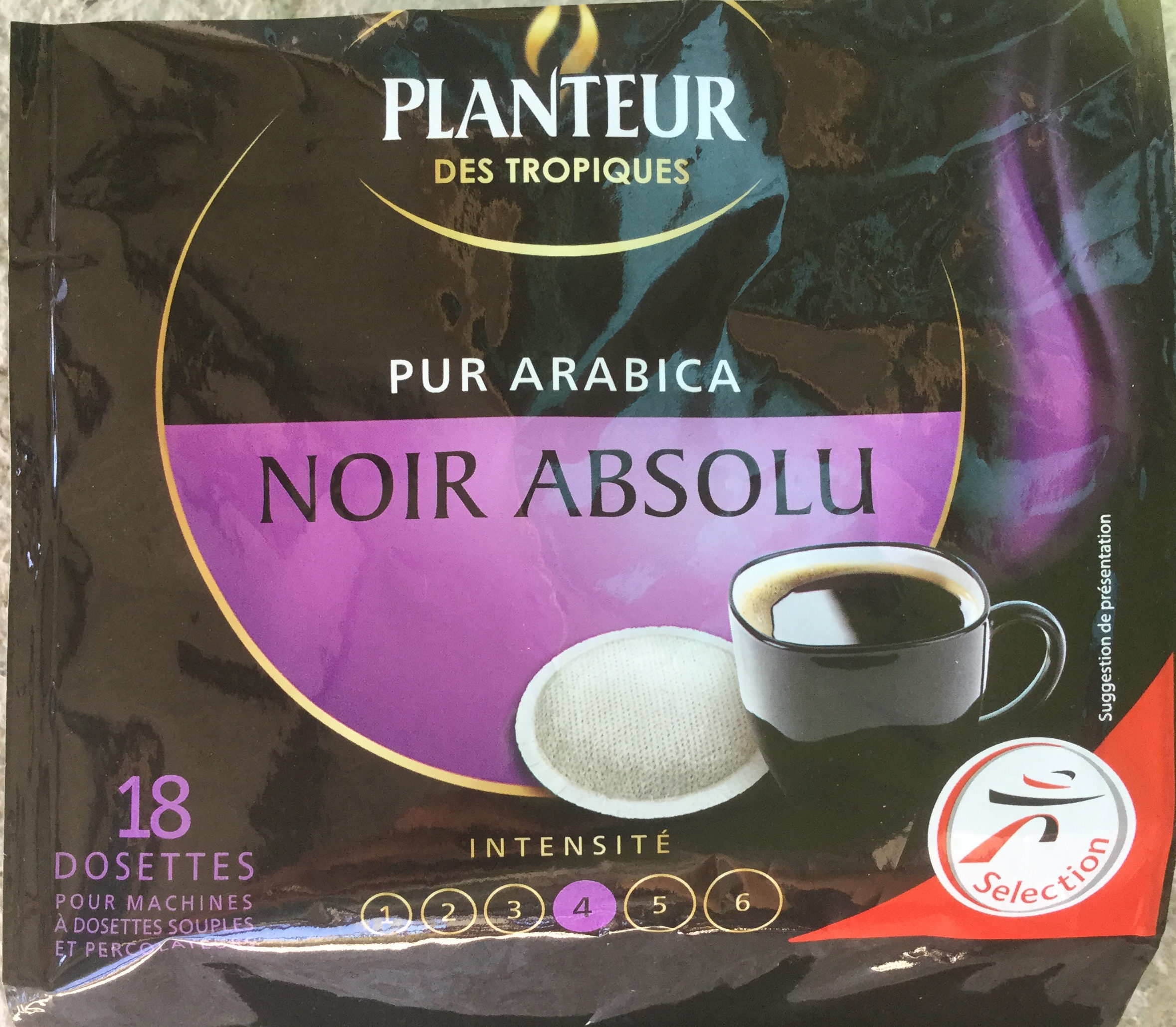 Café dosettes Pur Arabica Noir absolu - Product - fr