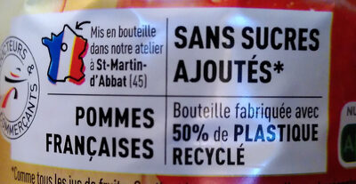 100% pur jus de pomme - Instruction de recyclage et/ou informations d'emballage