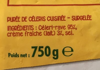 L'essentiel - purée de céleris - Ingredients - fr