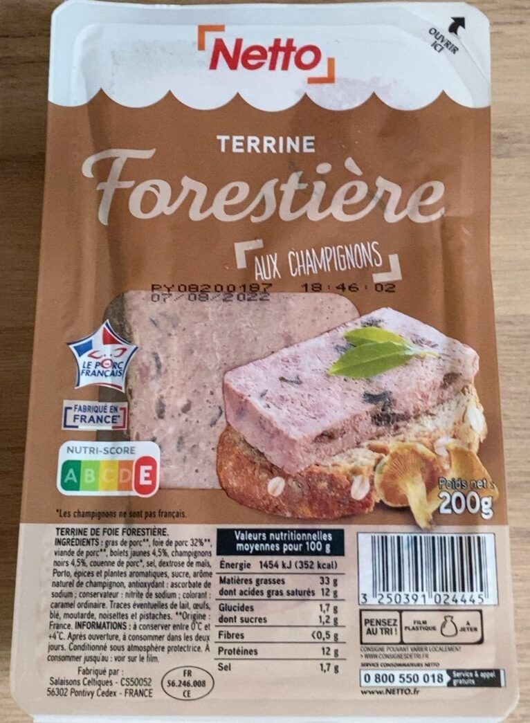 Terrine Forestière Aux champignons - Product - fr
