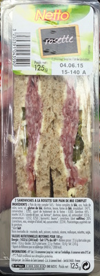 Rosette - Sandwich à la rosette sur pain de mie complet - Product - fr