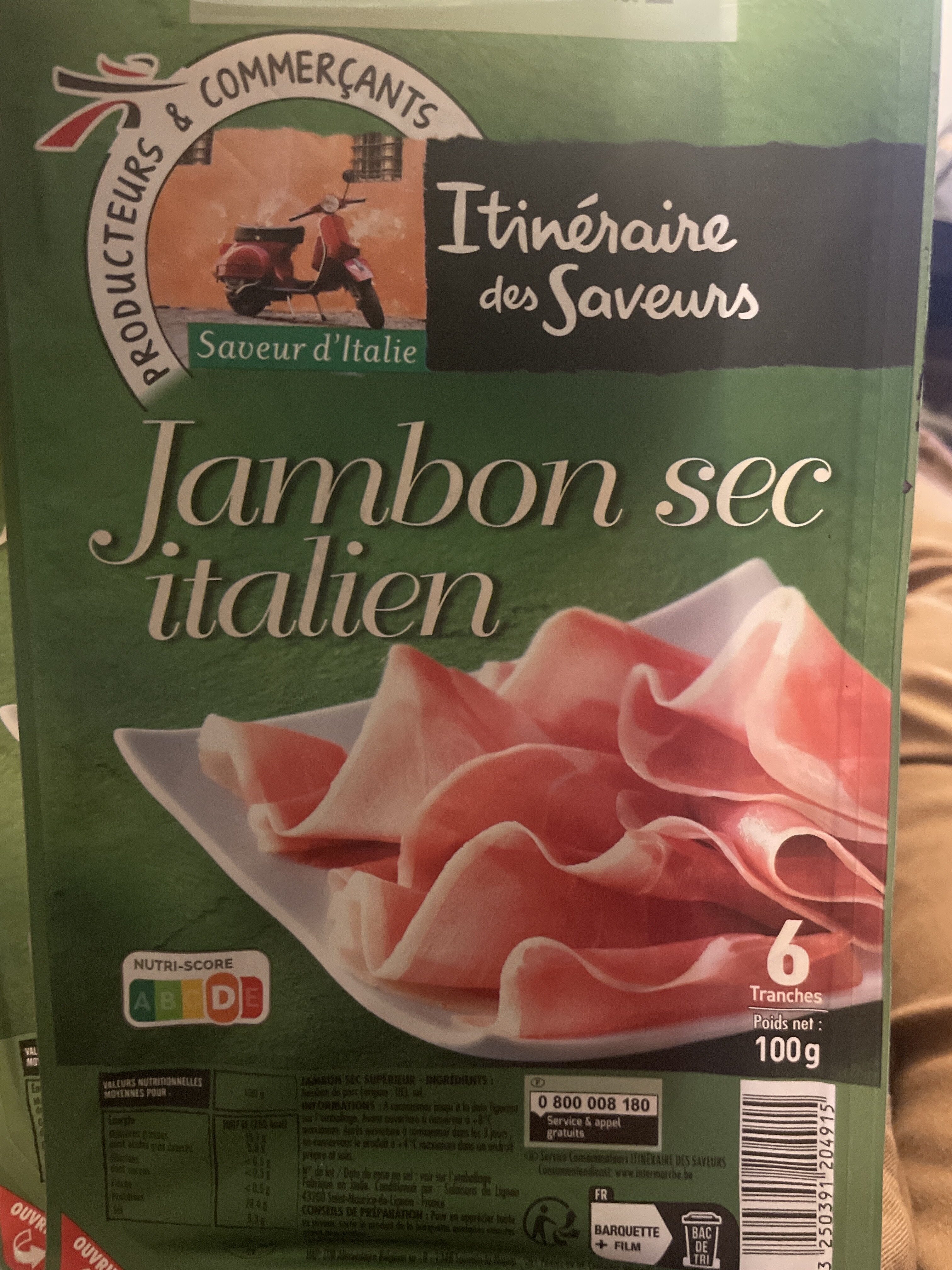 Jambon sec italien - Product - fr