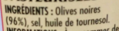 Olives noires à la grecque - Ingrédients