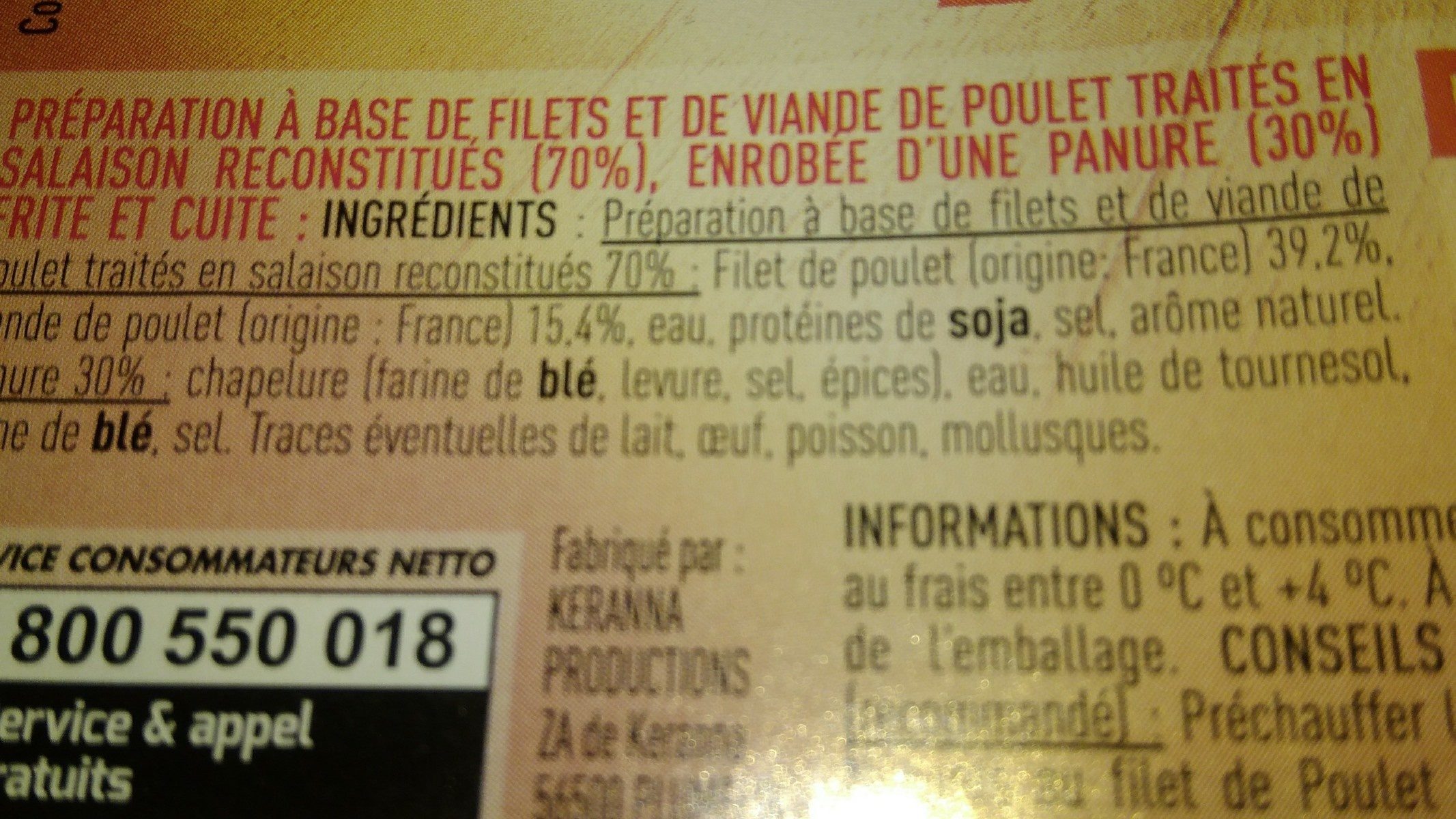 Nuggets De Poulet - Ingrédients