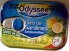 Filets de sardines au citron et au basilic, sans huile - Producto