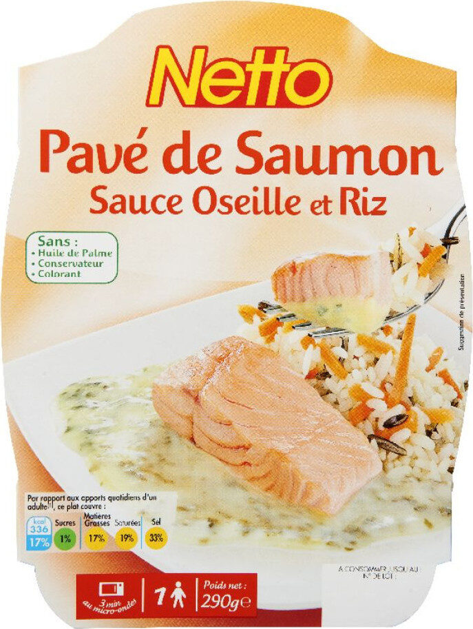 Pavé de Saumon sauce oseille et duo de riz cuit - Produit