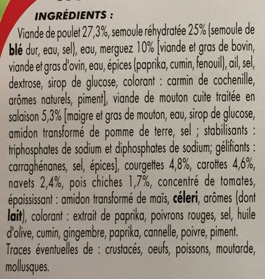 Couscous - Zutaten - fr