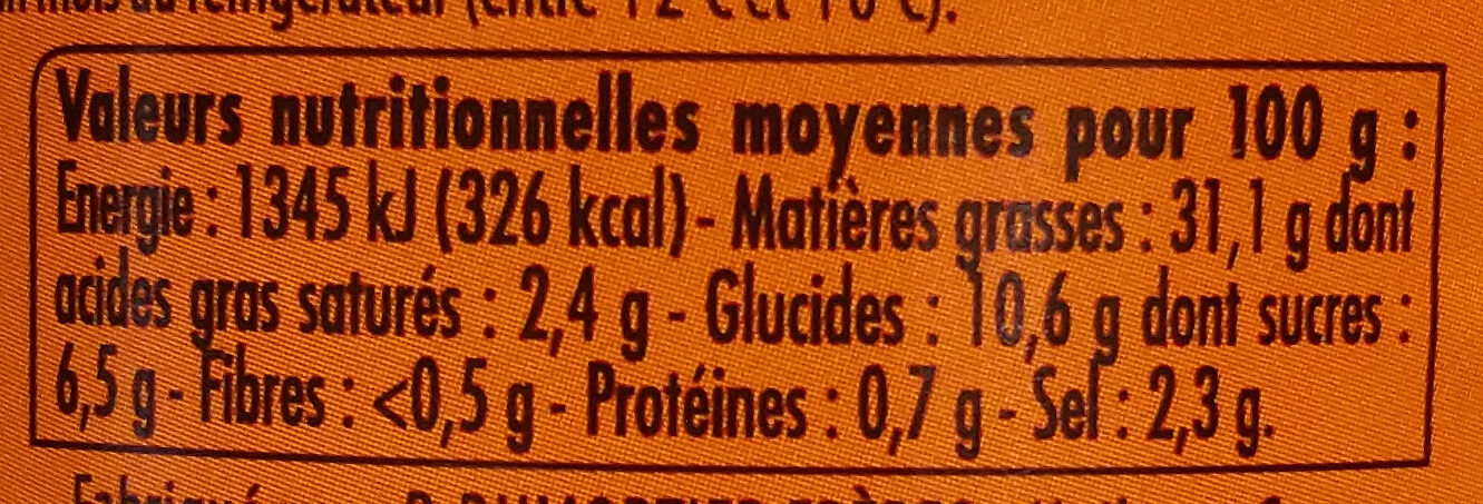 Sauce frites - Nutrition facts - fr