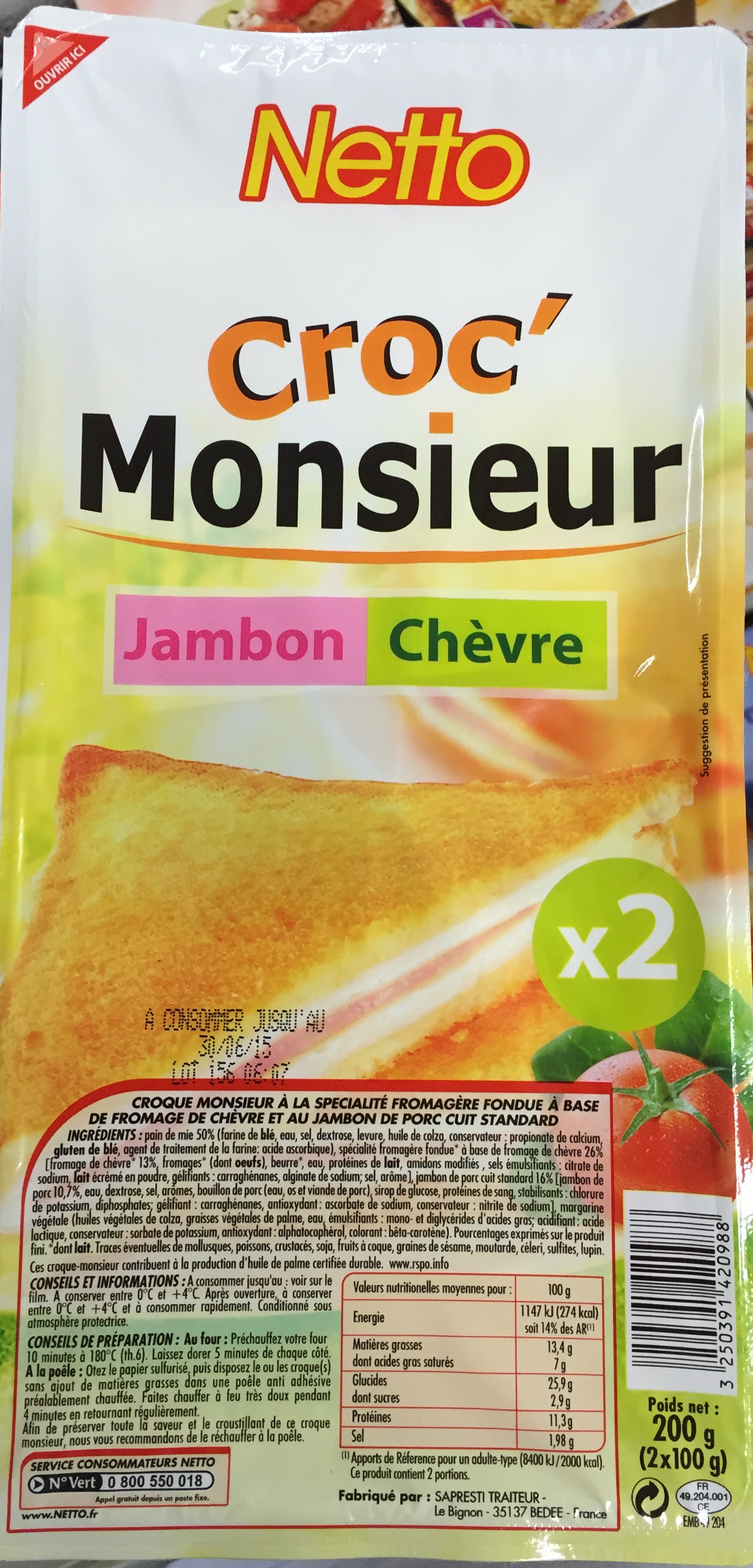Croc' Monsieur Jambon Chèvre - Produkt - fr