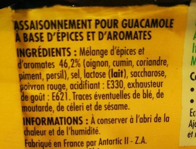 Préparation pour guacamole - Ingredients - fr