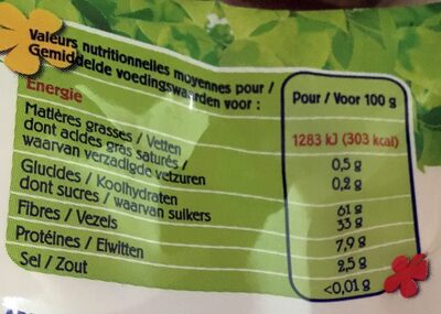 Abricots secs dénoyautés Bio - Nutrition facts - fr