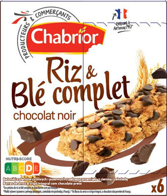 Barre riz & blé complet chocolat noir - نتاج - fr