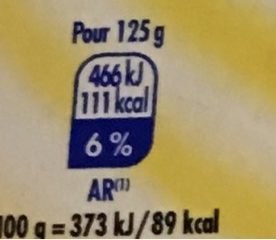 Yaourt Onctueux Arôme Naturel Vanille - Nutrition facts - fr