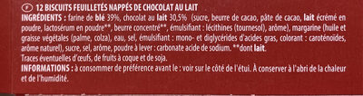 Feuilletés Palmiers nappés choco - Ingredients - fr