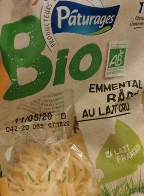 emmental râpé au lait cru bio - Product - fr