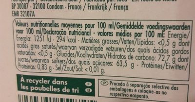 Arôme Naturel De Vanille Bourbon - Nutrition facts - fr