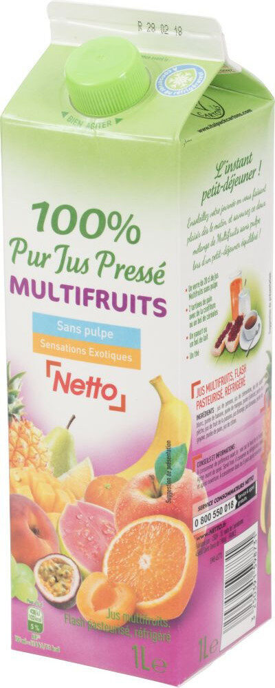 100% Pur Jus Pressé Multifruits sans pulpe - Product - fr