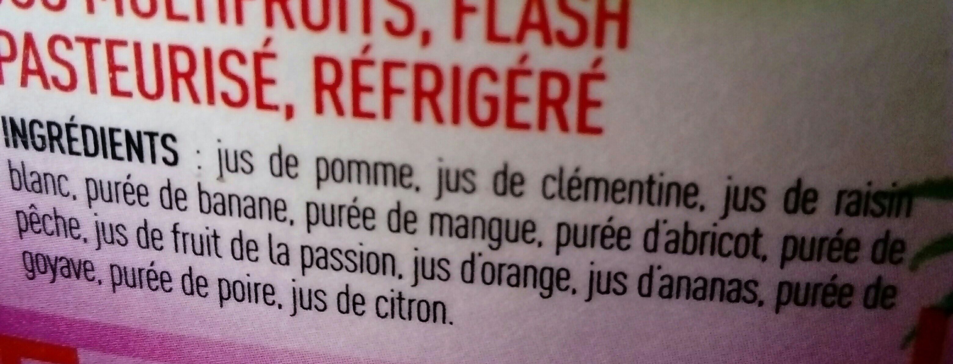 100% Pur Jus Pressé Multifruits sans pulpe - Ingrediënten - fr