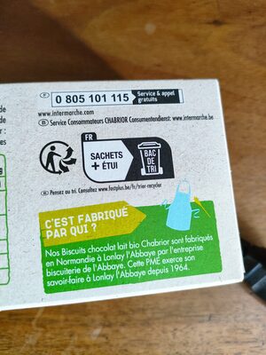 Biscuits nappes chocolat au lait bio - Recycling instructions and/or packaging information - fr