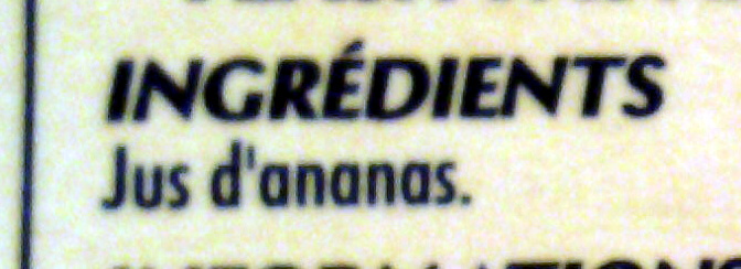 100% Pur Jus Pressé Ananas - Ingredientes - fr