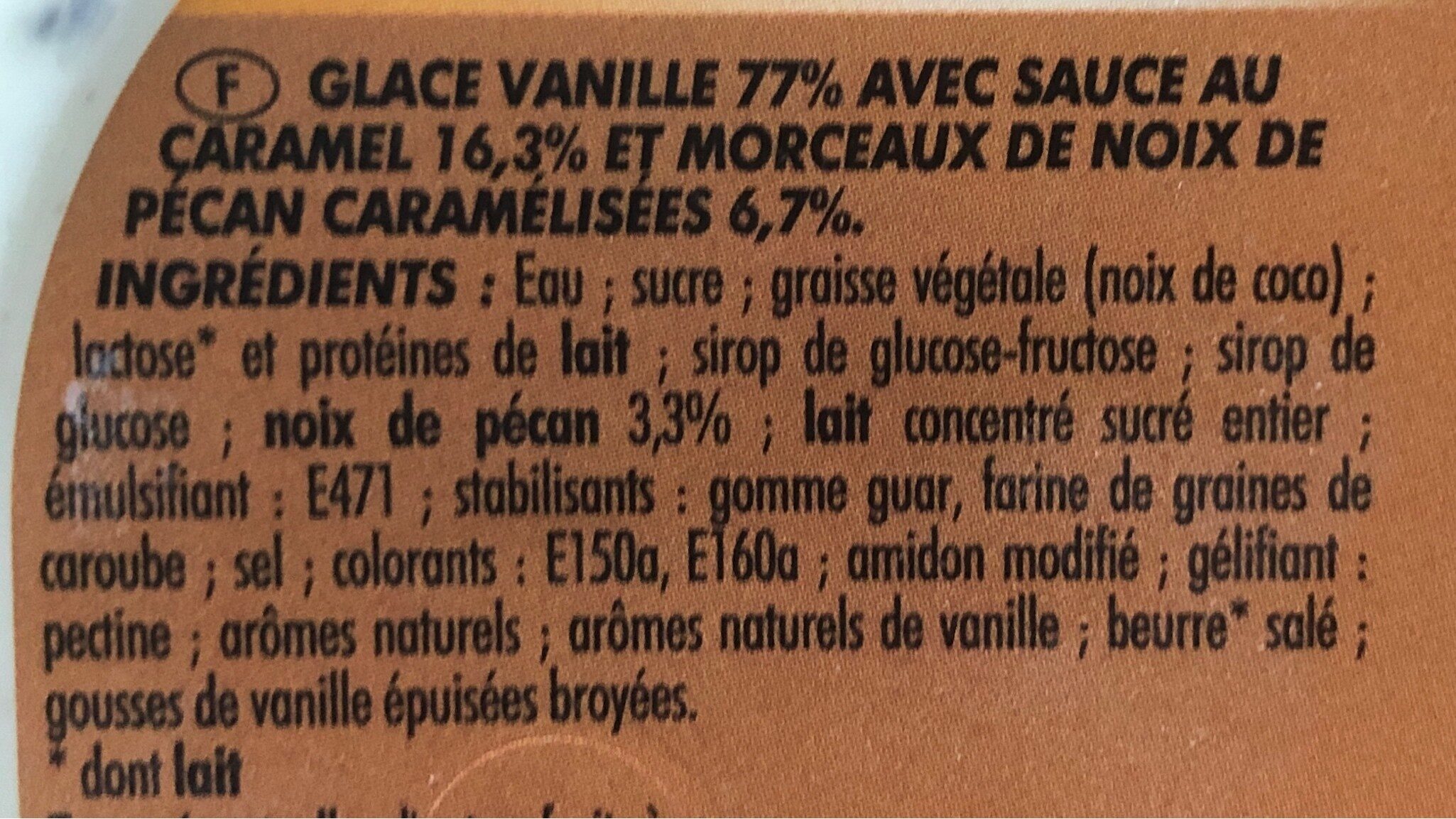 Adelie Bac Vanille Pecan - Ingredients - fr