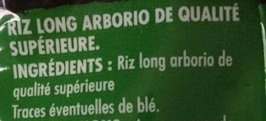 Riz arborio pour risotto - Ingredients - fr