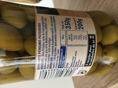 Olives Picholines vertes - Ingredientes - fr