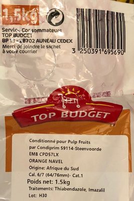 Top Budget Oranges - Product