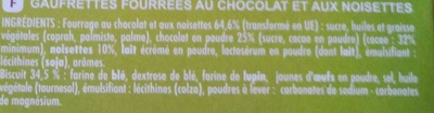 Fines gaufrettes chocolat noisettes - Ingredients - fr