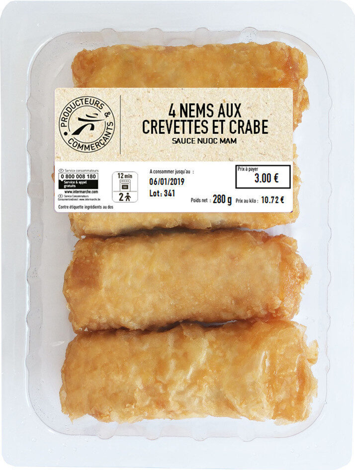Nems crevette crabe + sauce nuoc mam - Produkt - fr