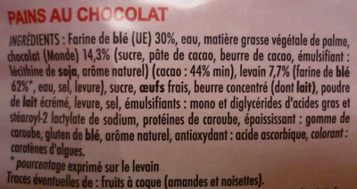 Pains au chocolat - Ingredienser - fr