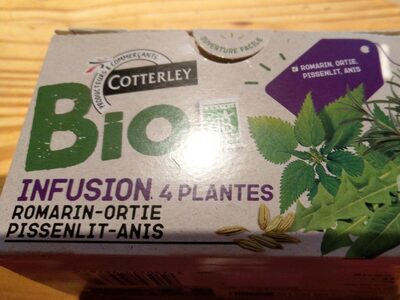 Cotterley bio infusion de jour / digestion - Tableau nutritionnel