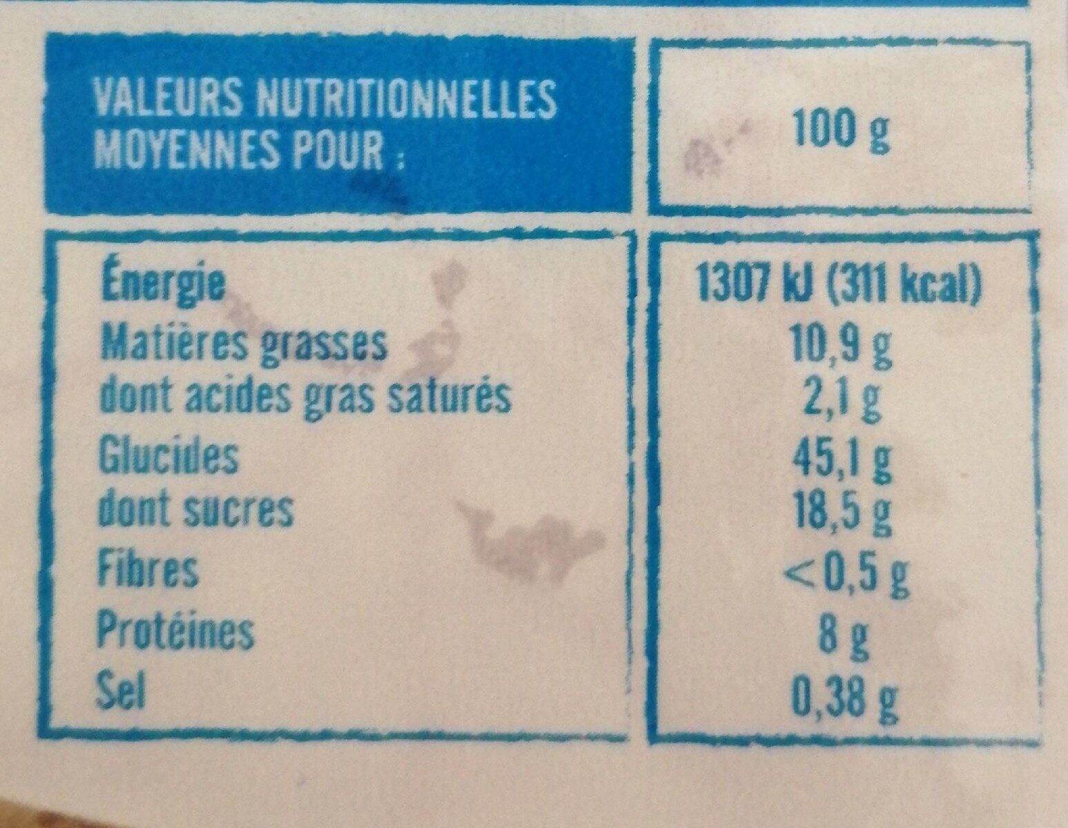 Crêpes bretonnes au froment - Voedingswaarden - fr