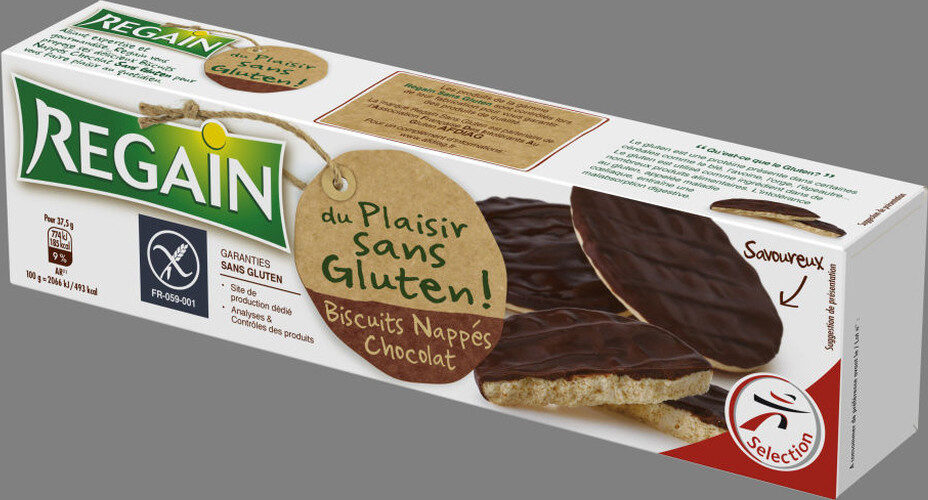 Biscuits nappés chocolat sans gluten - Product - fr