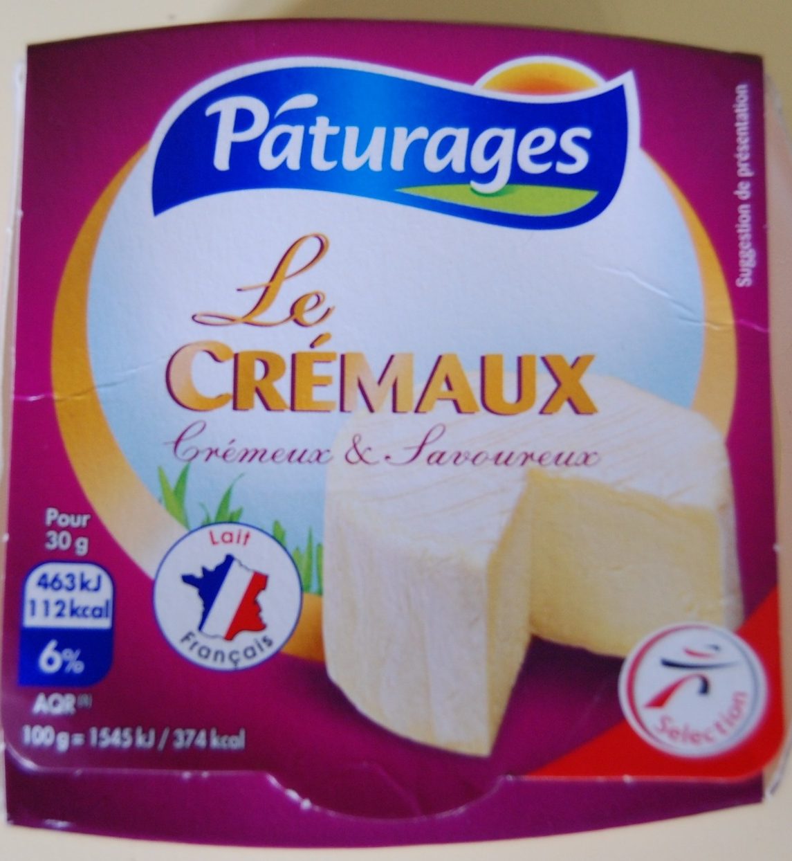 Cremaux - Ingredients - fr