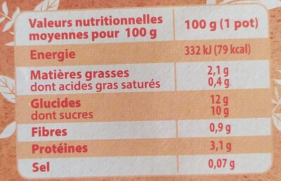 Fruits mixés au soja 8 x 100 g - Näringsfakta - fr
