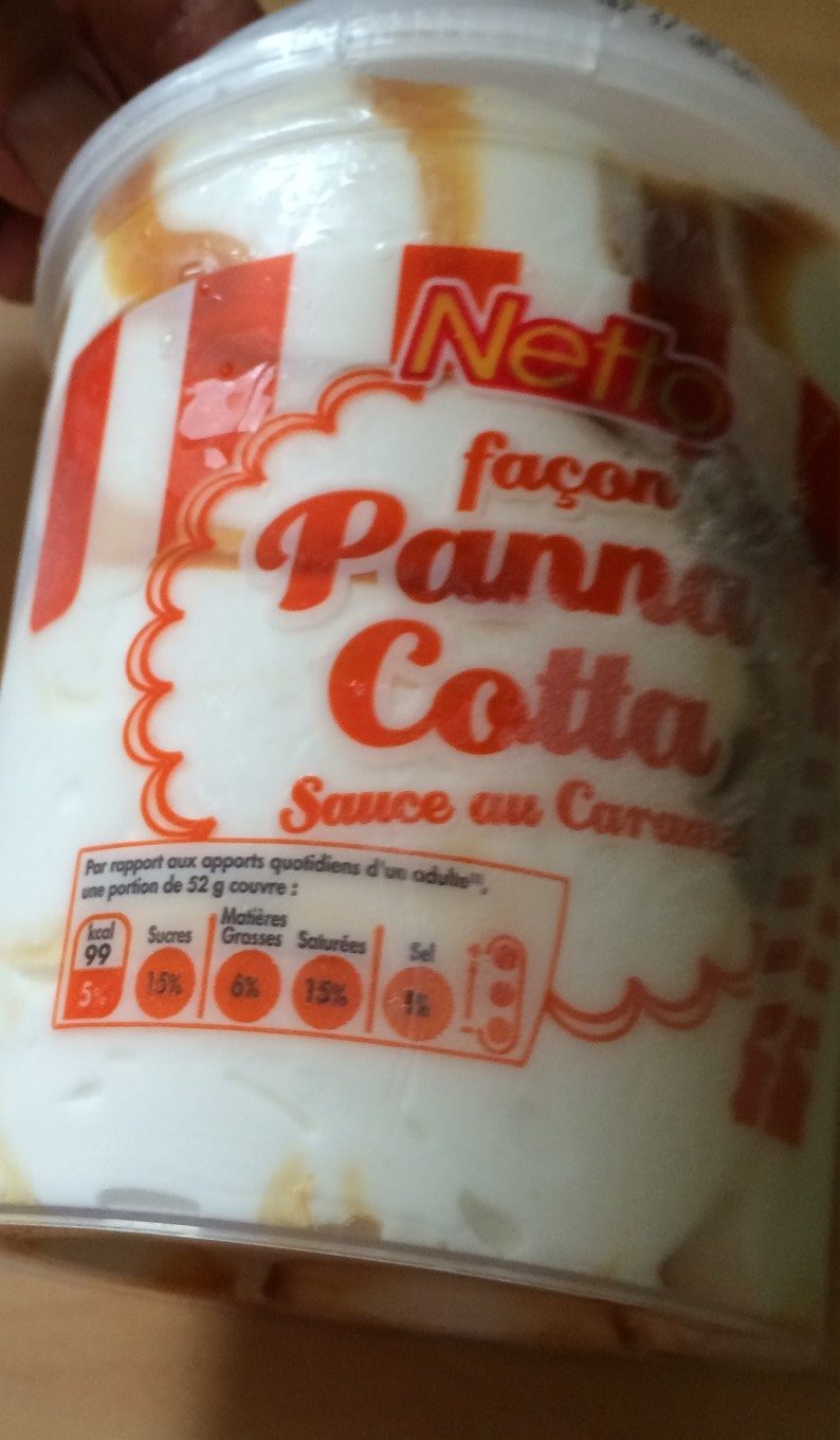 Façon Panna Cotta sauce au caramel - Produit