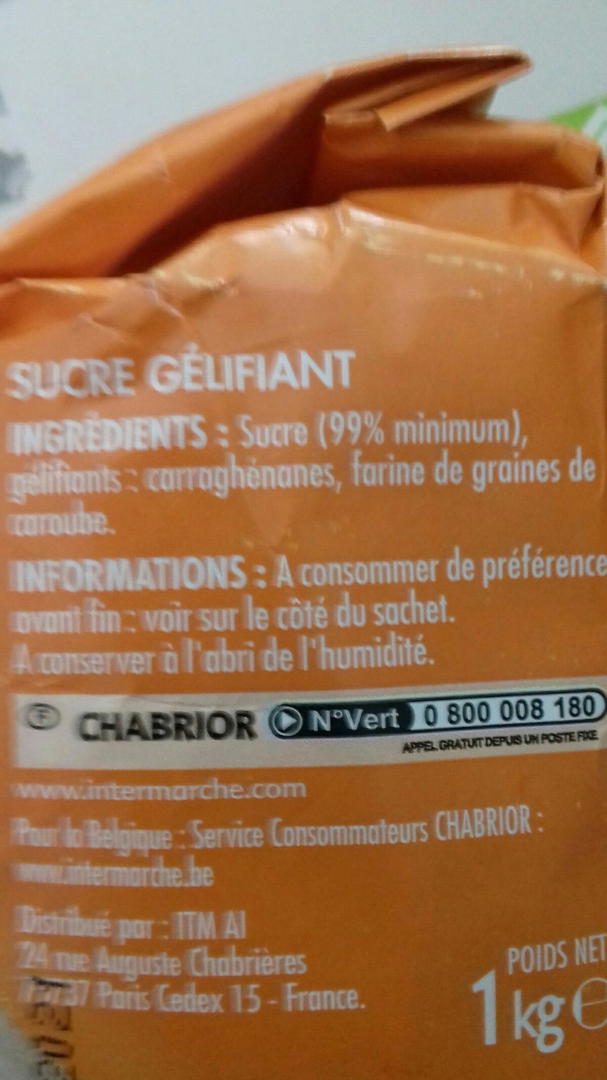 Sucre spécial confiture - Ingredienser - fr