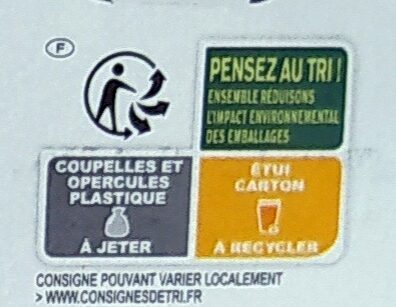 Compotes de fruits panaché sans sucres ajoutés - Recycling instructions and/or packaging information - fr