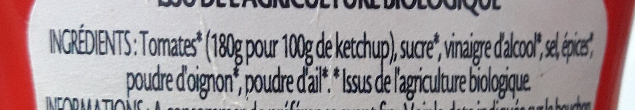 Bio Ketchup - Ingrédients