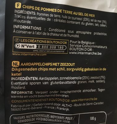 Les suprêmes chips croustillantes au sel de mer - Ingrediënten - fr