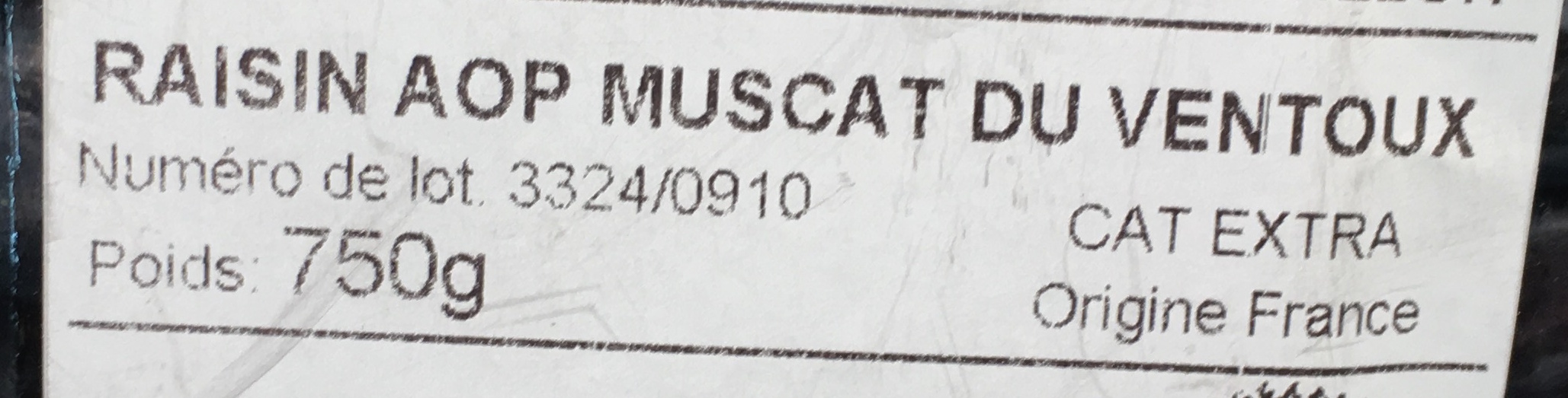 Muscat du Ventoux - Ingredienser - fr